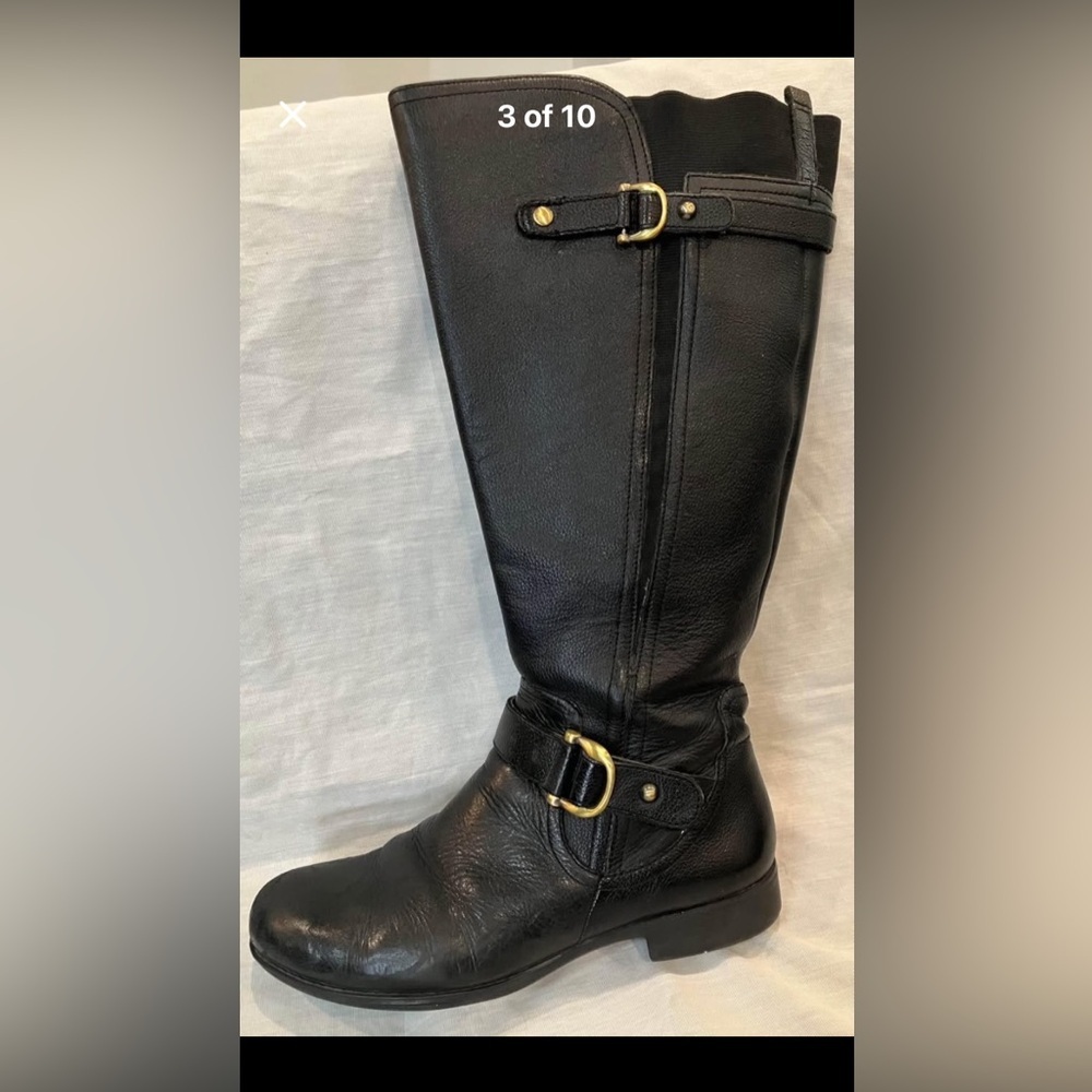 Naturalizer Black Boots (Wide Calf)